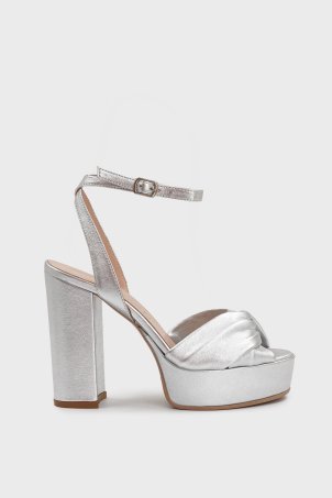SKT-076 Lame Leather Platform Heel Comfort Shoes